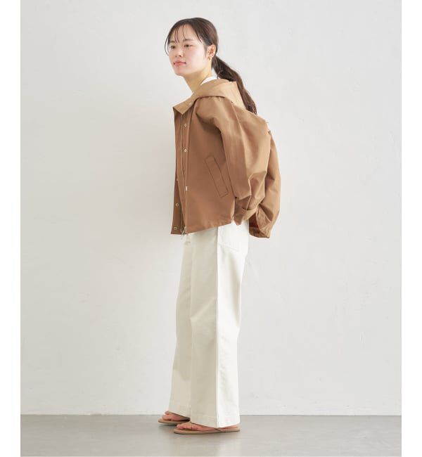 U by SPICK&SPAN「《予約》コットン/ナイロングログランフレアブルゾン」|ブルゾン・スタジャン|