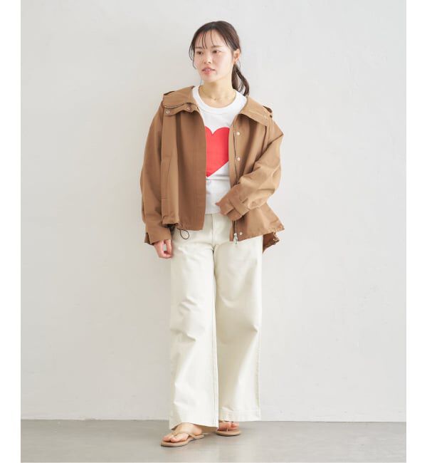 U by SPICK&SPAN「《予約》コットン/ナイロングログランフレアブルゾン」|ブルゾン・スタジャン|