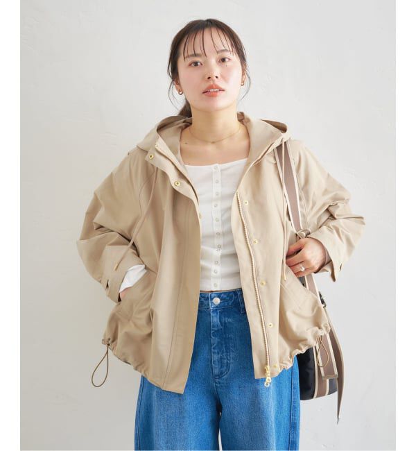 U by SPICK&SPAN「《予約》コットン/ナイロングログランフレアブルゾン」|ブルゾン・スタジャン|