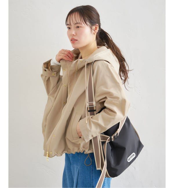 U by SPICK&SPAN「《予約》コットン/ナイロングログランフレアブルゾン」|ブルゾン・スタジャン|