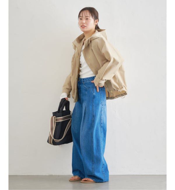 U by SPICK&SPAN「《予約》コットン/ナイロングログランフレアブルゾン」|ブルゾン・スタジャン|