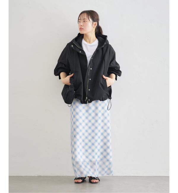 U by SPICK&SPAN「《予約》コットン/ナイロングログランフレアブルゾン」|ブルゾン・スタジャン|