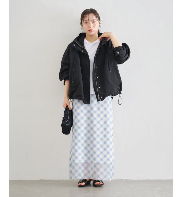 U by SPICK&SPAN「《予約》コットン/ナイロングログランフレアブルゾン」|ブルゾン・スタジャン|