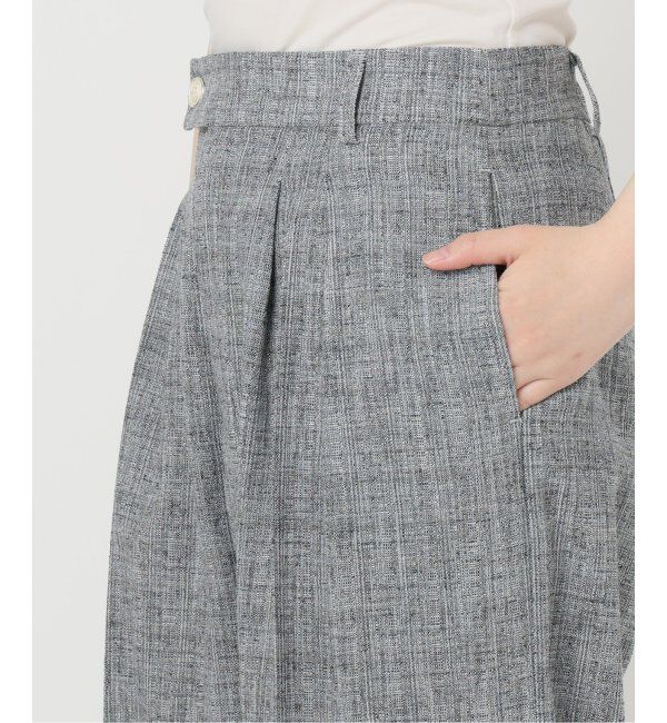  「【洗える】ツイードワイドパンツ」|スラックス|