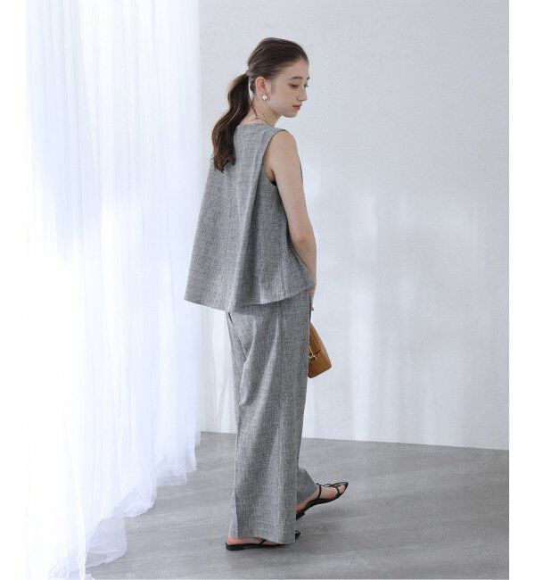  「【洗える】ツイードワイドパンツ」|スラックス|