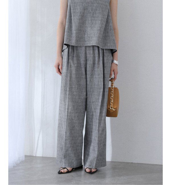  「【洗える】ツイードワイドパンツ」|スラックス|