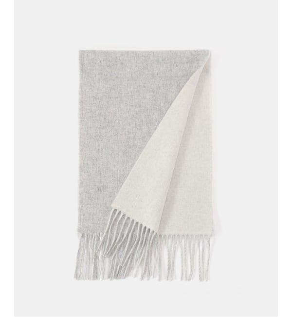  「La Totalite カシミヤブレンド Wフェイスマフラー」|マフラー|グレー