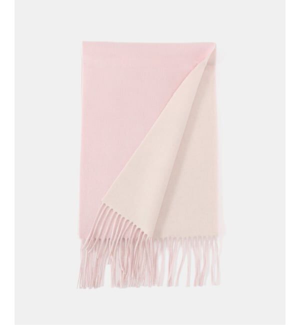  「La Totalite カシミヤブレンド Wフェイスマフラー」|マフラー|ピンク