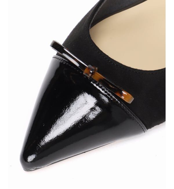  「5cmポインテッドマーブルリボンパンプス」|パンプス|