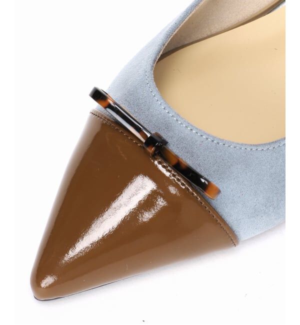  「5cmポインテッドマーブルリボンパンプス」|パンプス|
