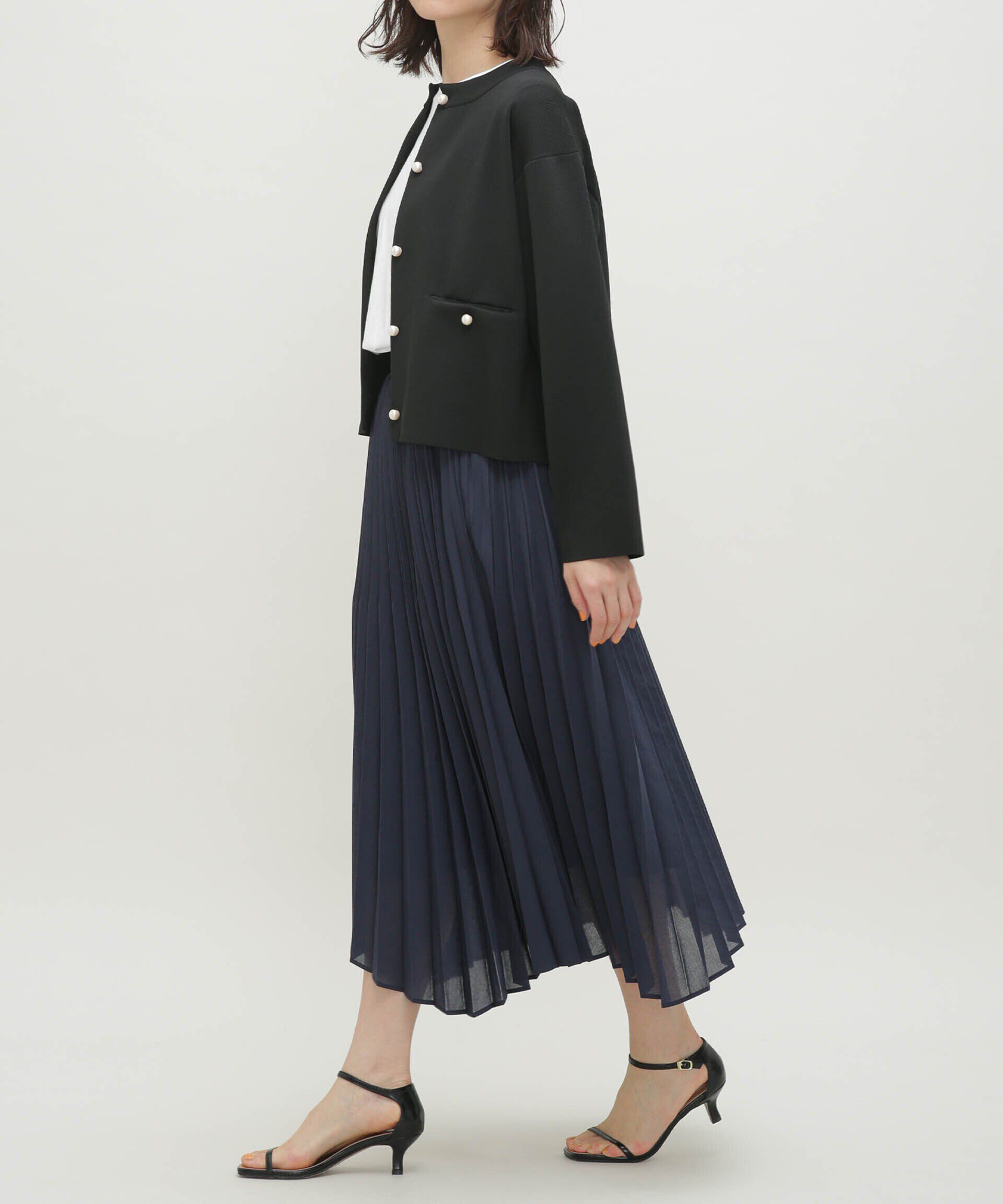 nano･universe「LB.03/ドライシアーイレヘムプリーツスカート」|スカート|