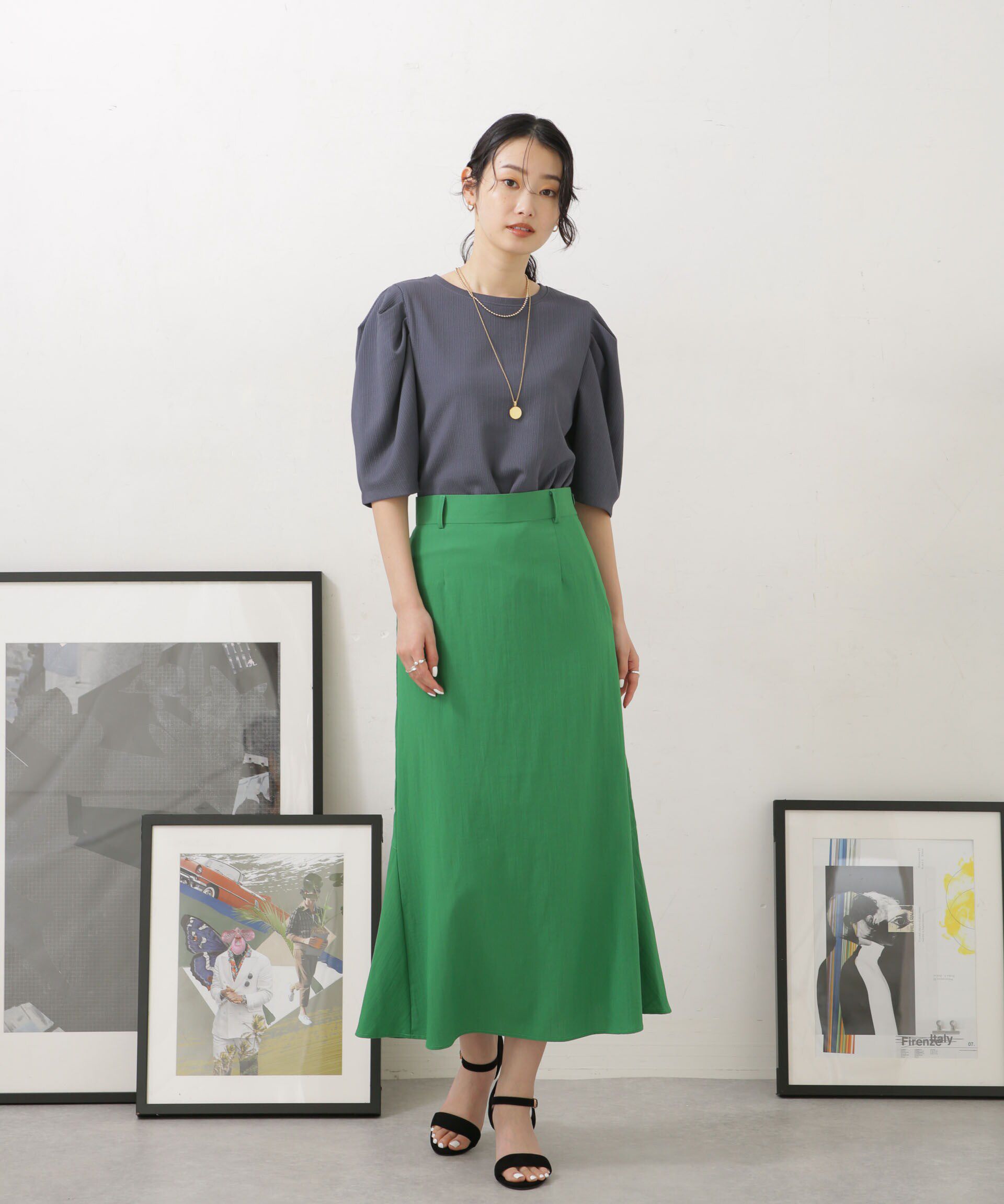 nano･universe「LB04/バックフレアデザインスカート」|スカート|