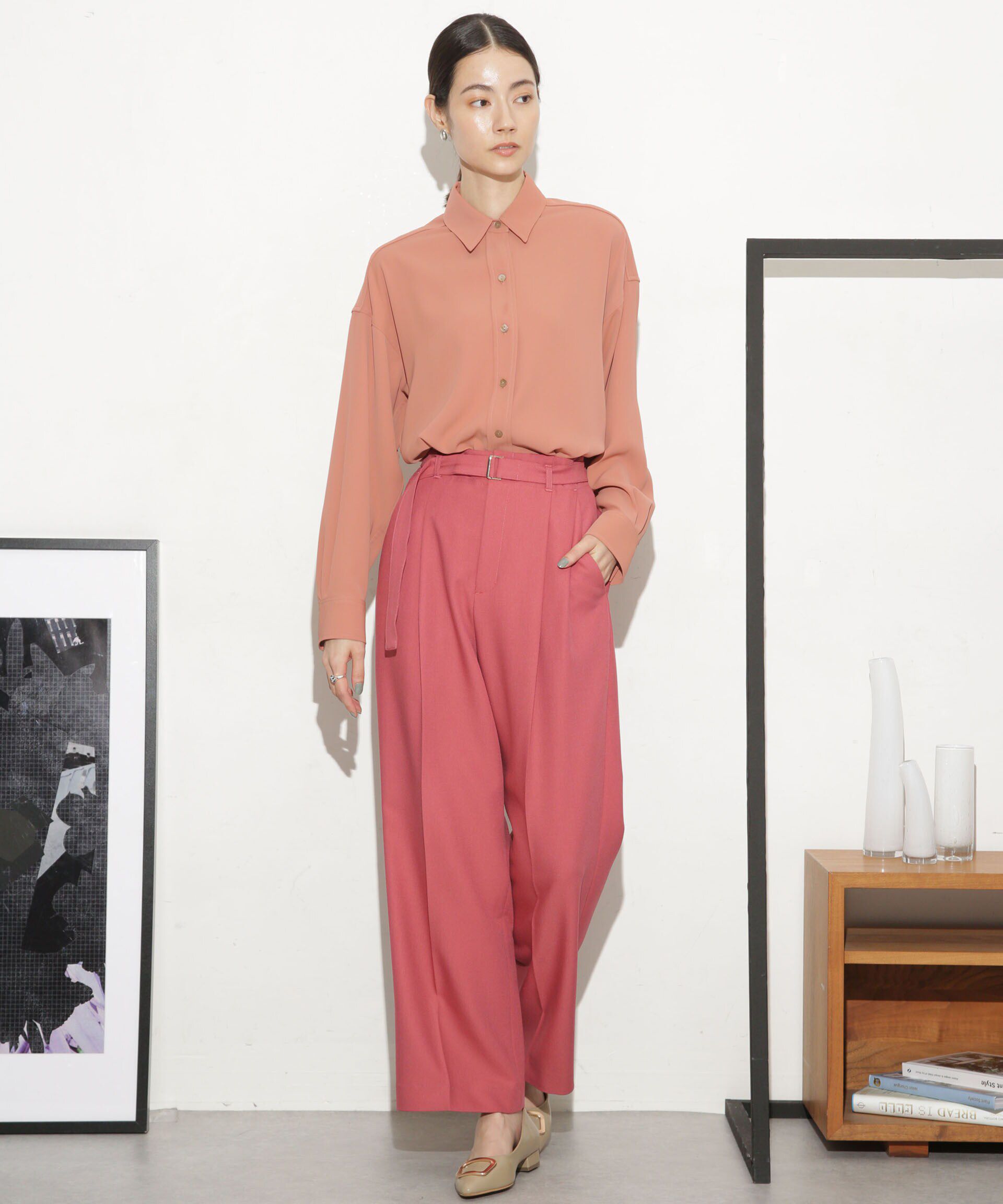 nano･universe「バッククロスドレープシャツ」|シャツ・ブラウス|