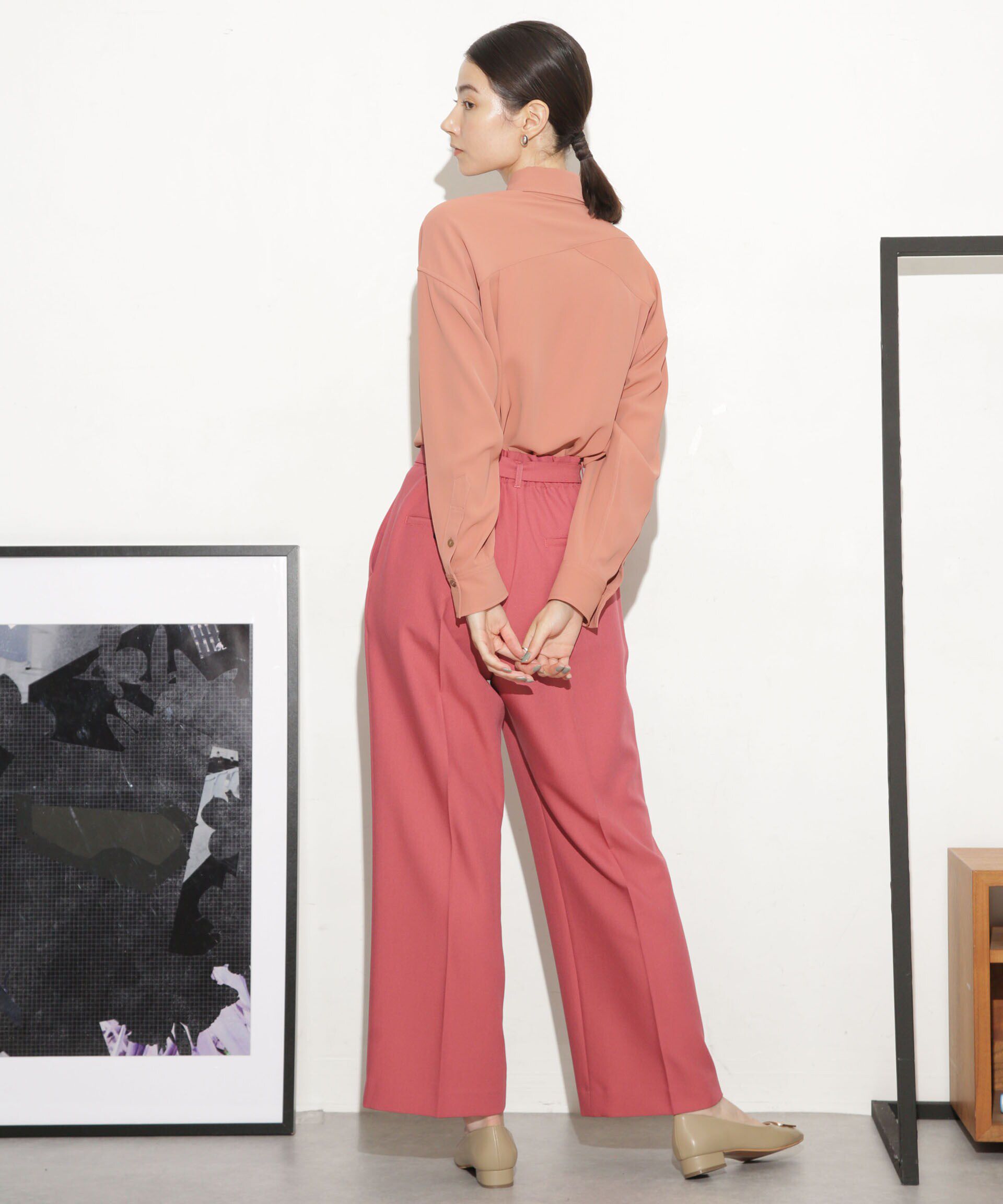 nano･universe「バッククロスドレープシャツ」|シャツ・ブラウス|