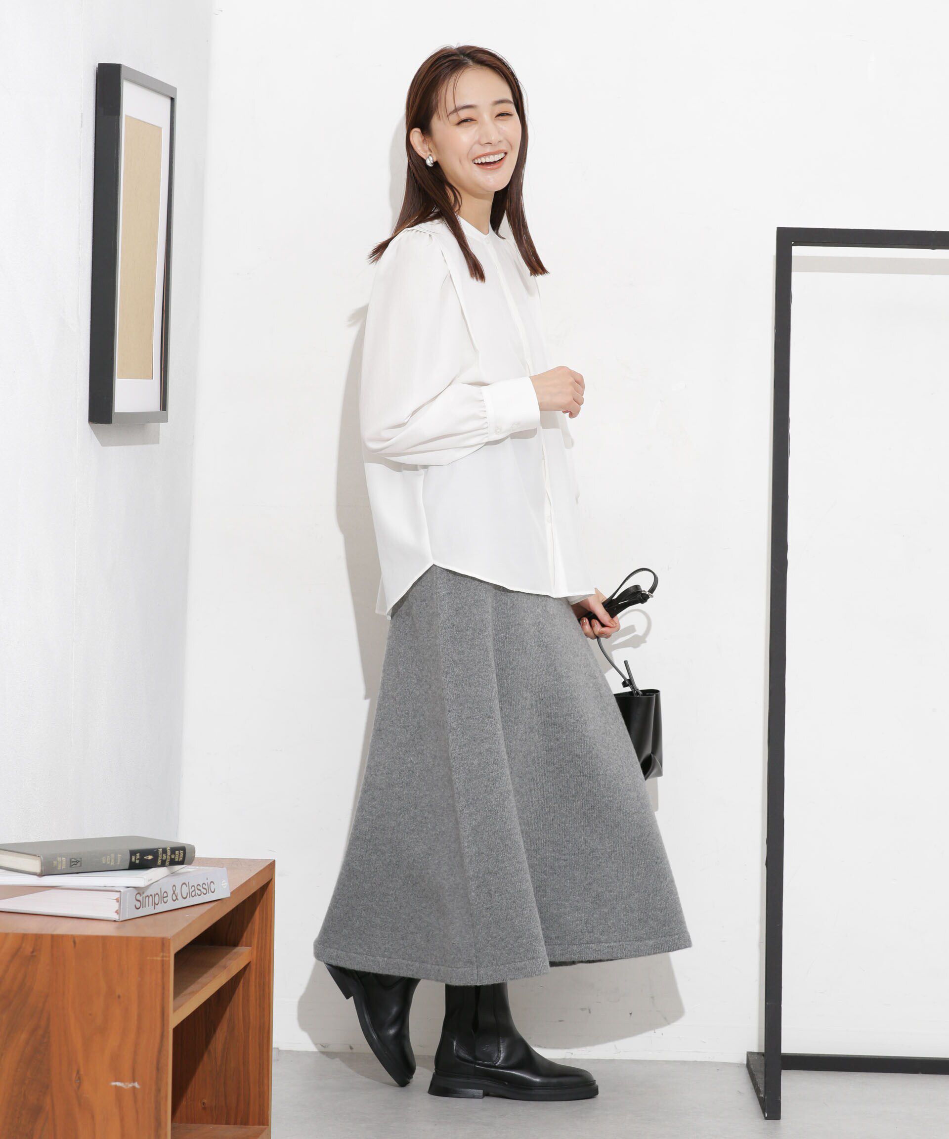 nano･universe「MUSIC ウールカシミヤフレアスカート(セットアップ可)」|スカート|