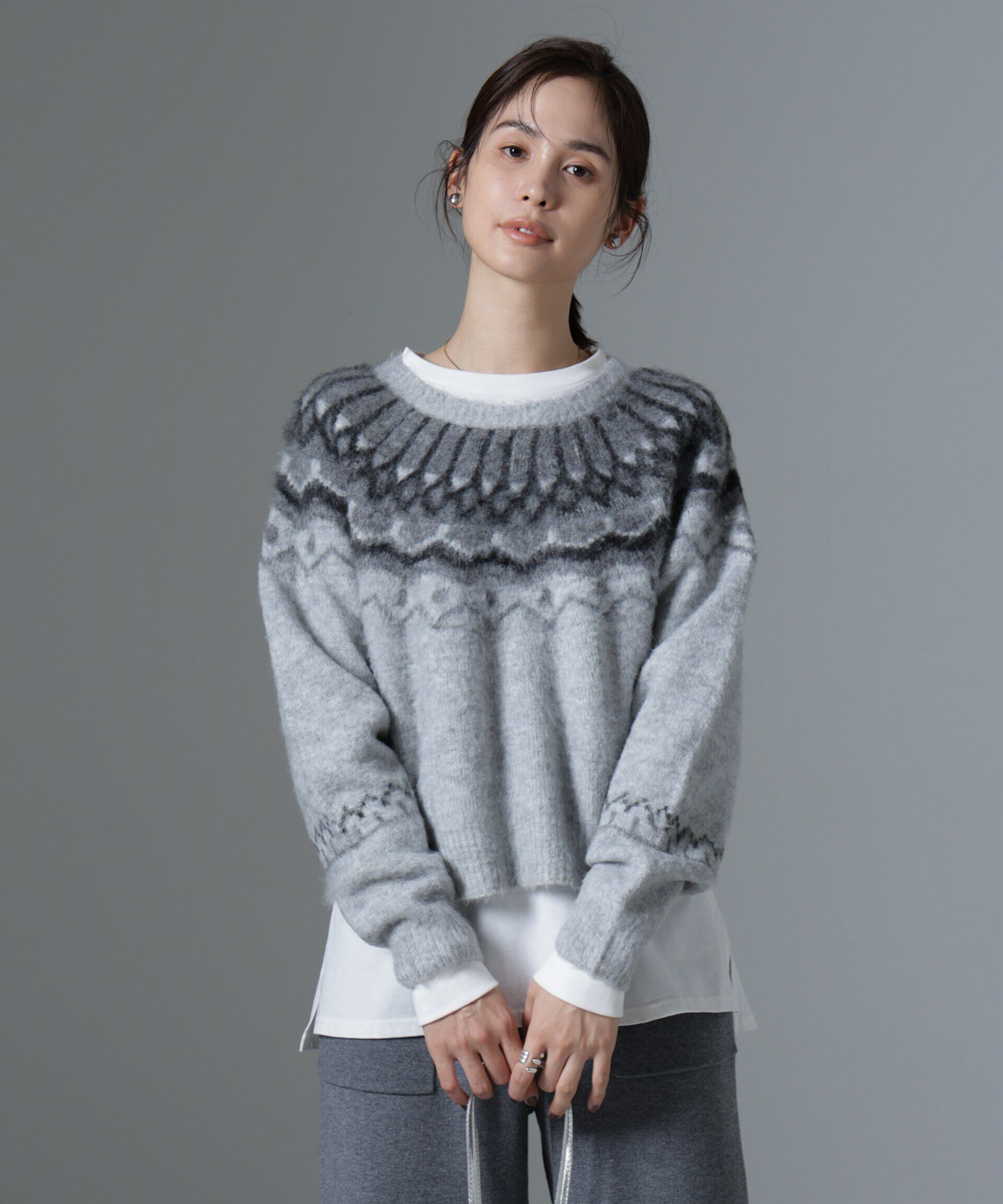 nano･universe「求心柄ニット」|ニット・セーター|