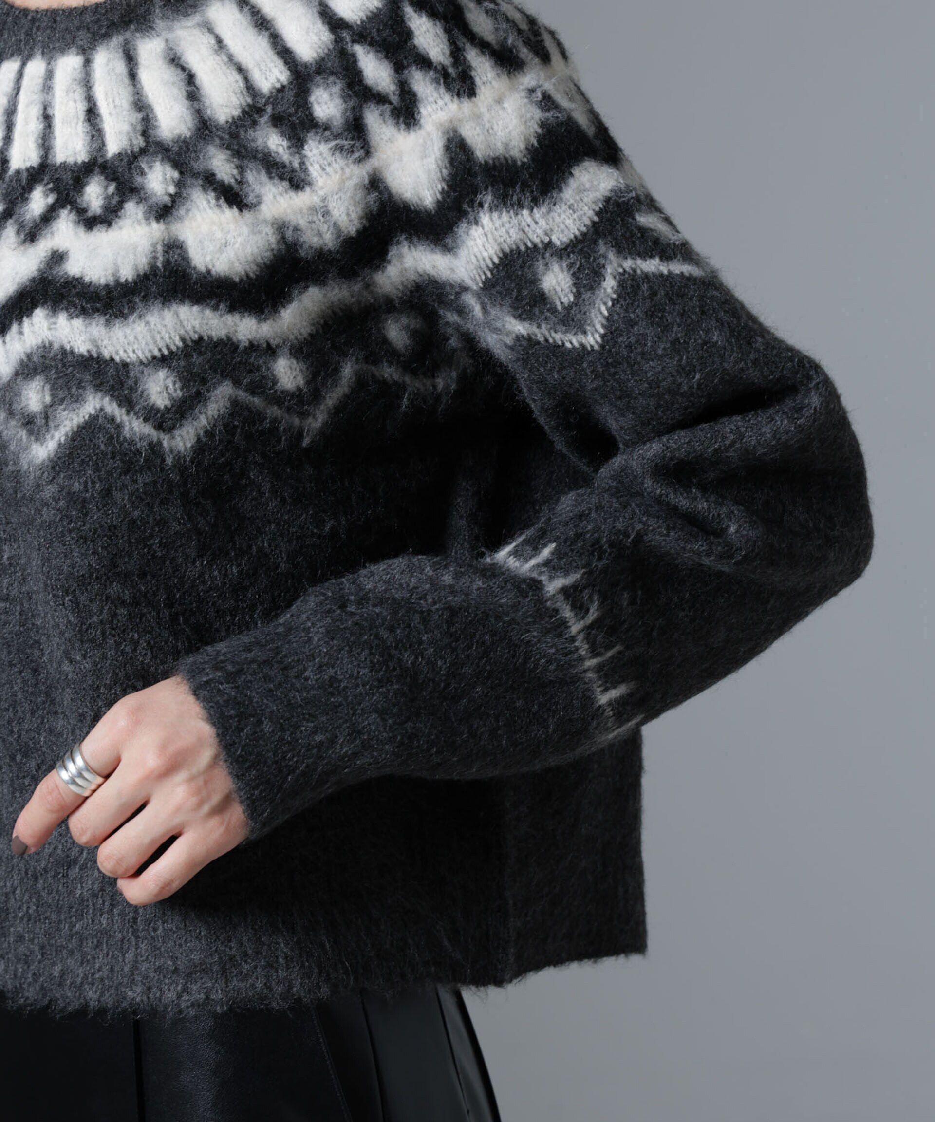 nano･universe「求心柄ニット」|ニット・セーター|