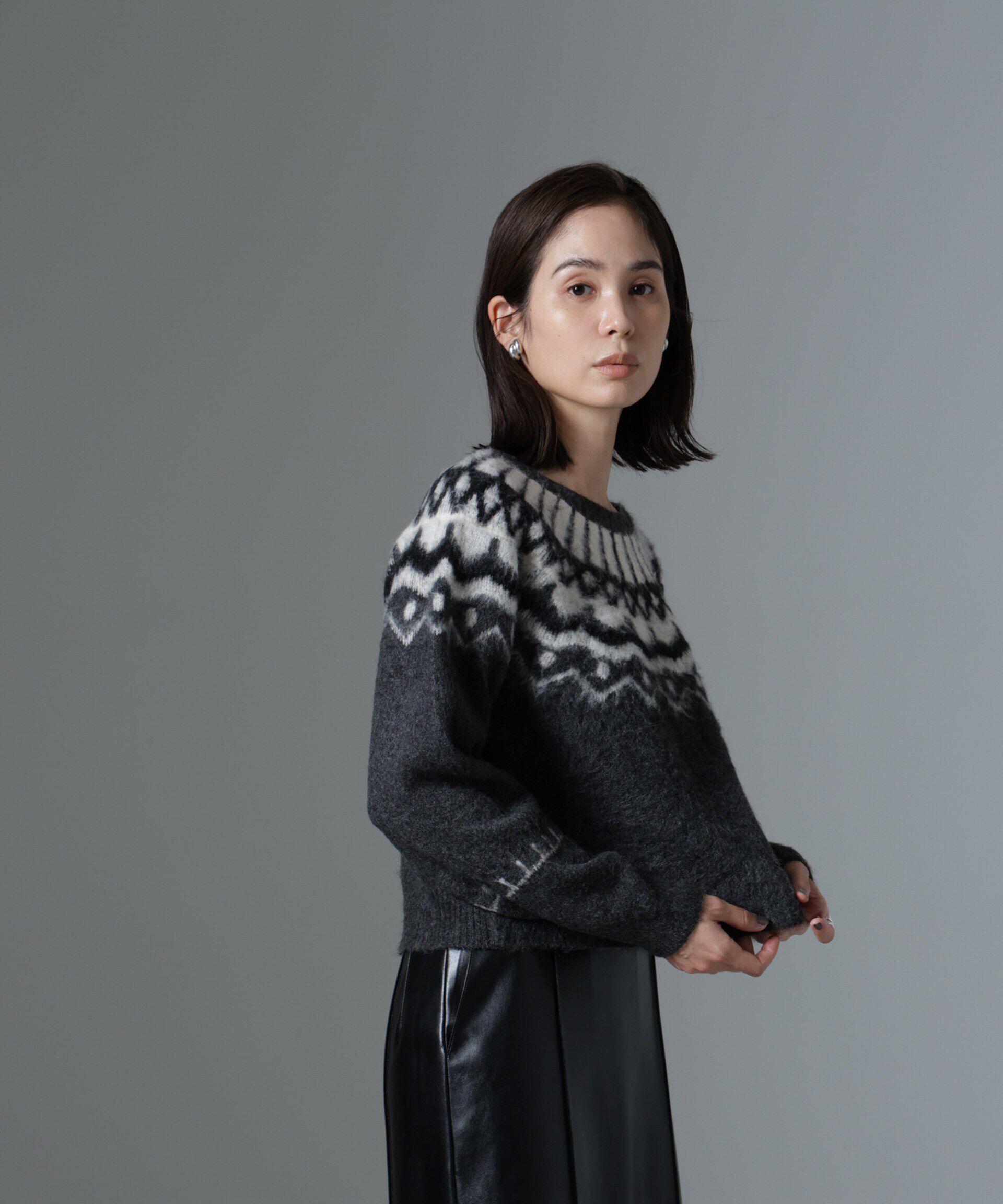 nano･universe「求心柄ニット」|ニット・セーター|