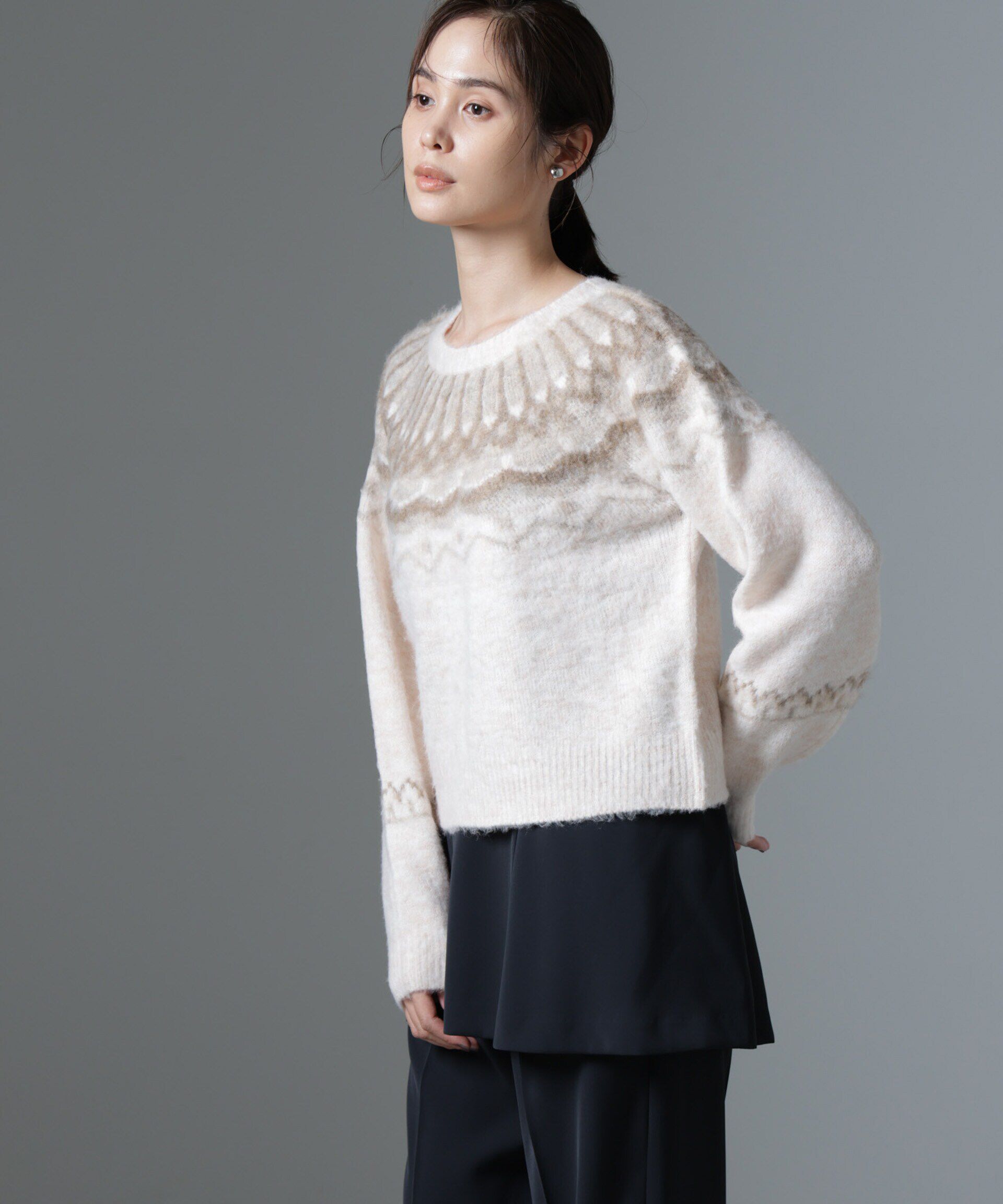 nano･universe「求心柄ニット」|ニット・セーター|