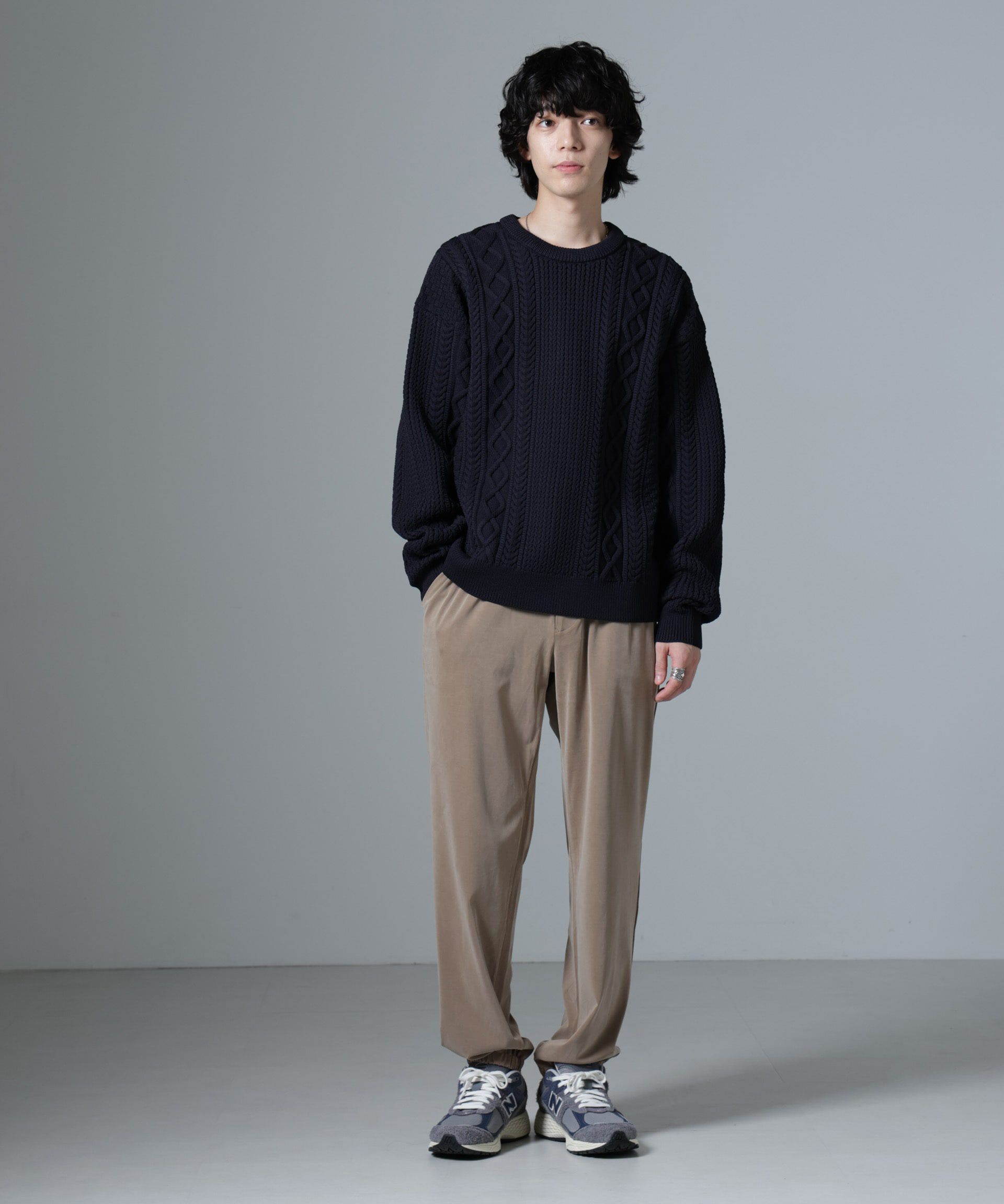 nano･universe「ヌバックライクスムースジョガーパンツ」|チノ|