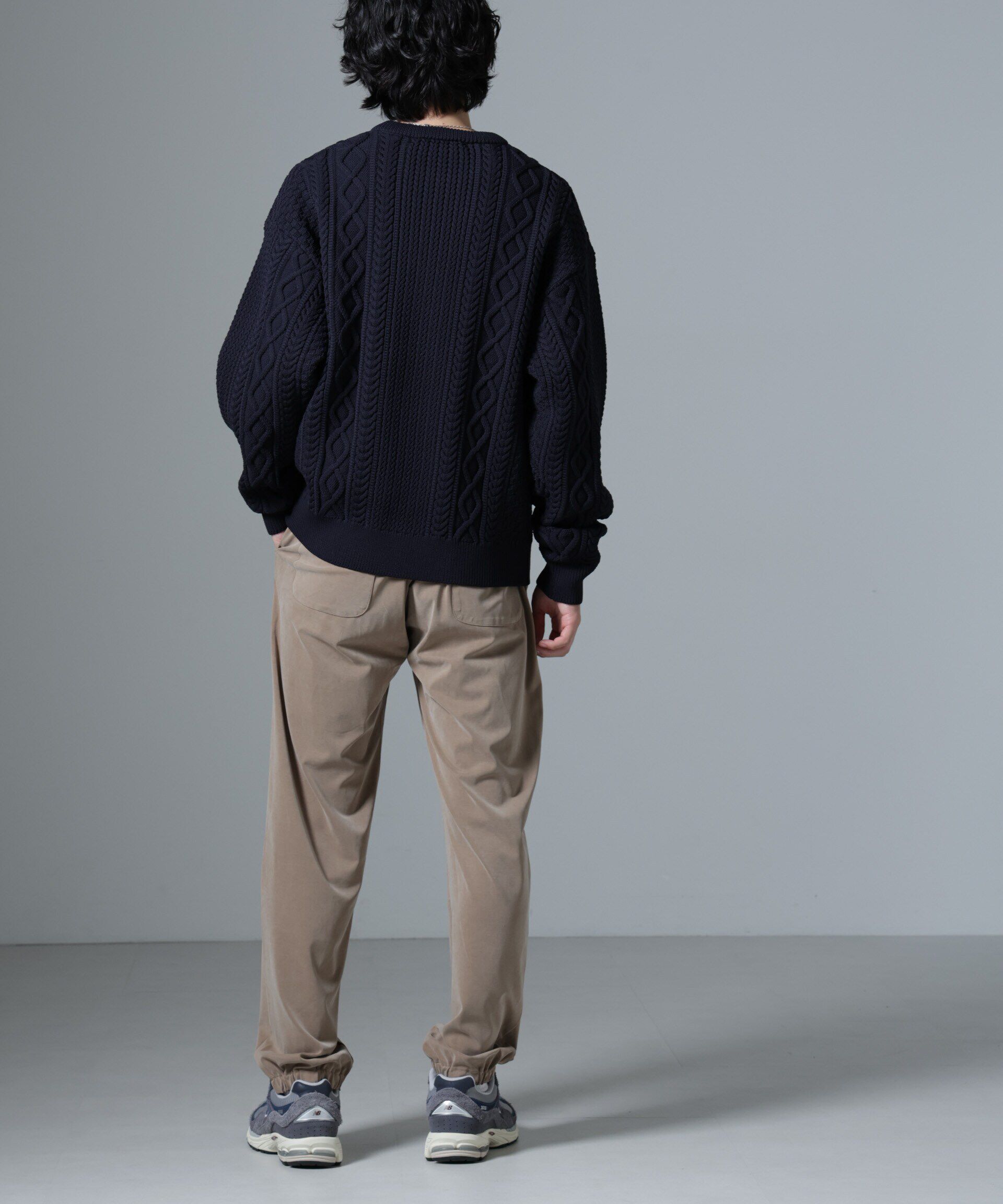 nano･universe「ヌバックライクスムースジョガーパンツ」|チノ|