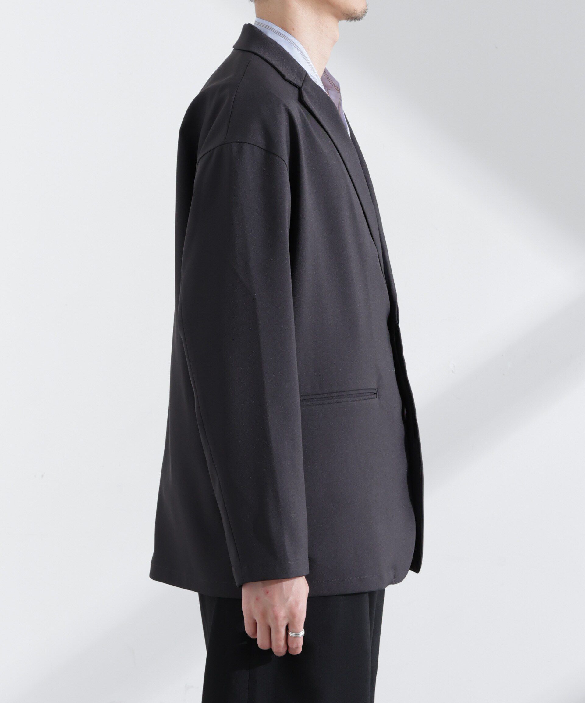 nano･universe「ドレープワイドジャケット（セットアップ可）」|テーラードジャケット|