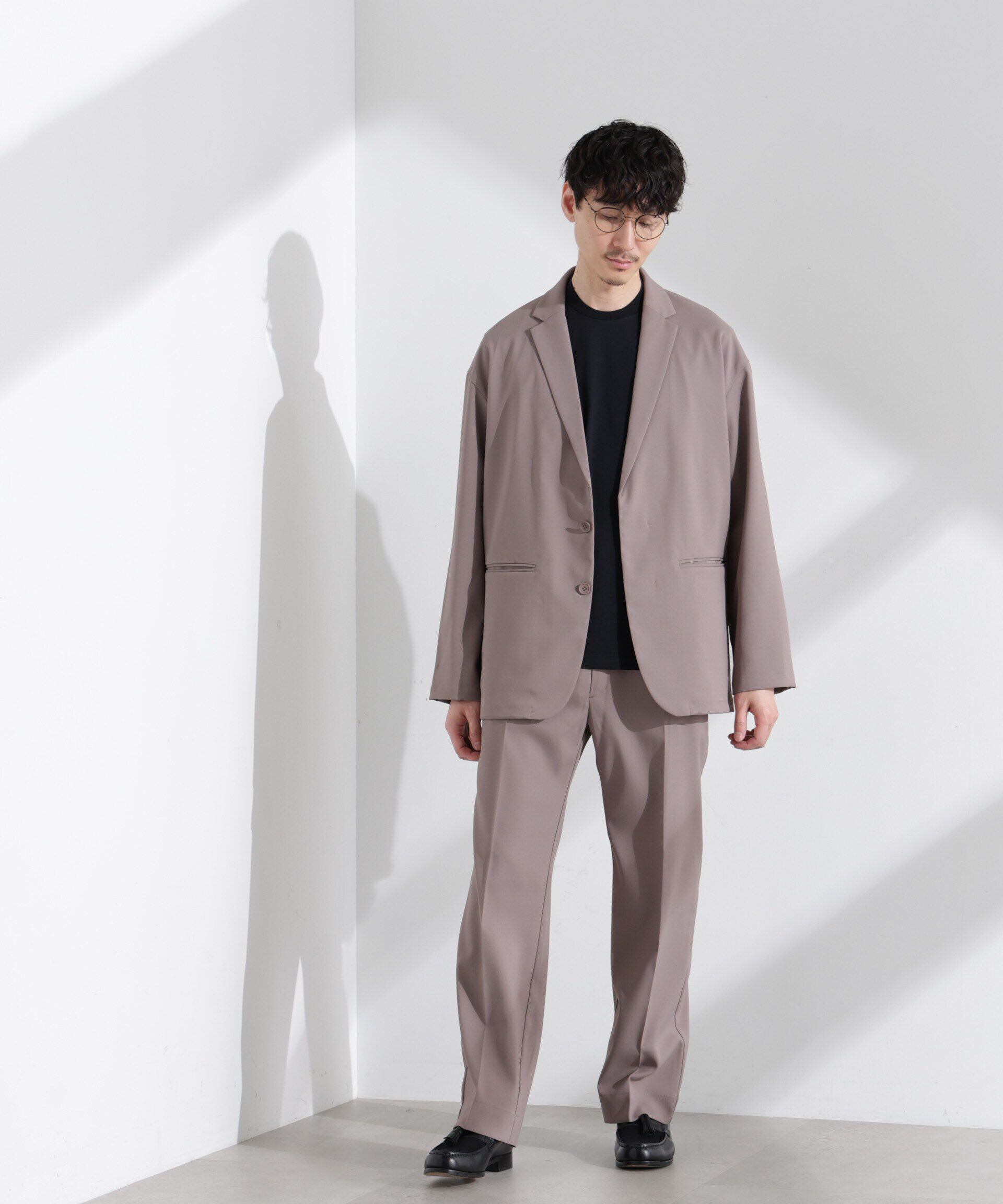 nano･universe「ドレープワイドジャケット（セットアップ可）」|テーラードジャケット|