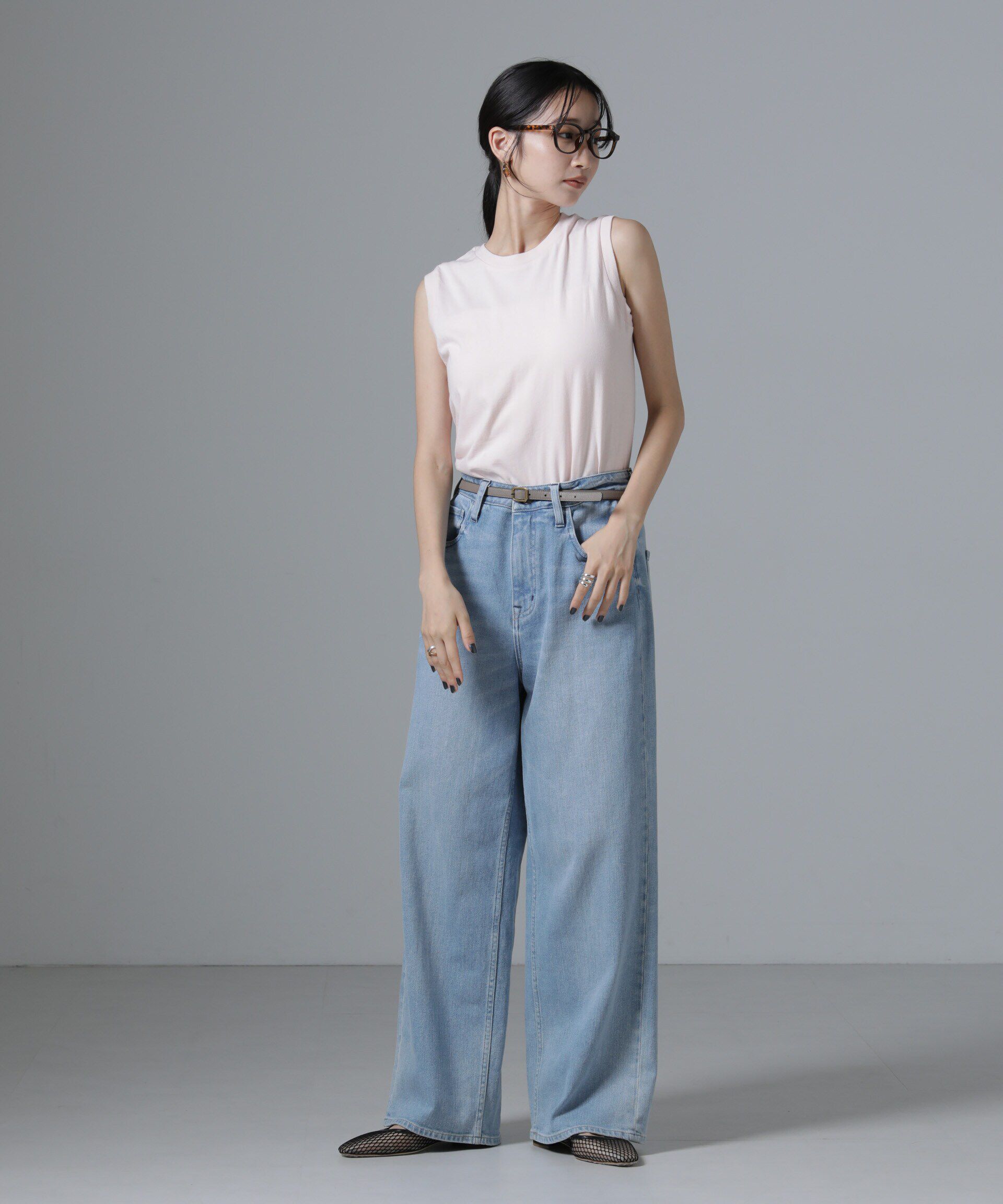 nano･universe「Hanes/2P JapanFit for HER スリーブレスTシャツ」|Tシャツ・カットソー|