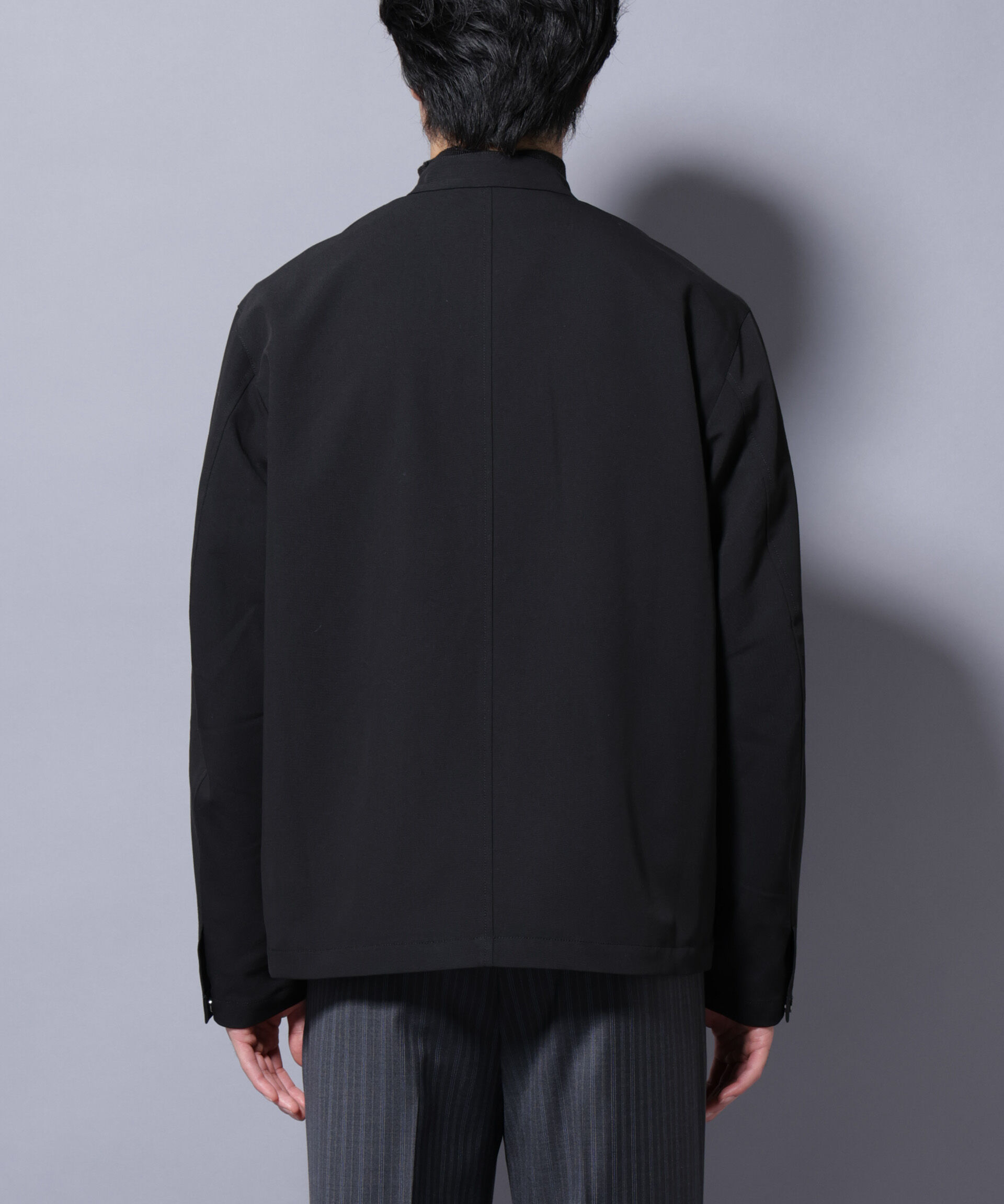 nano･universe「TR シングルライダースブルゾン」|ブルゾン・スタジャン|