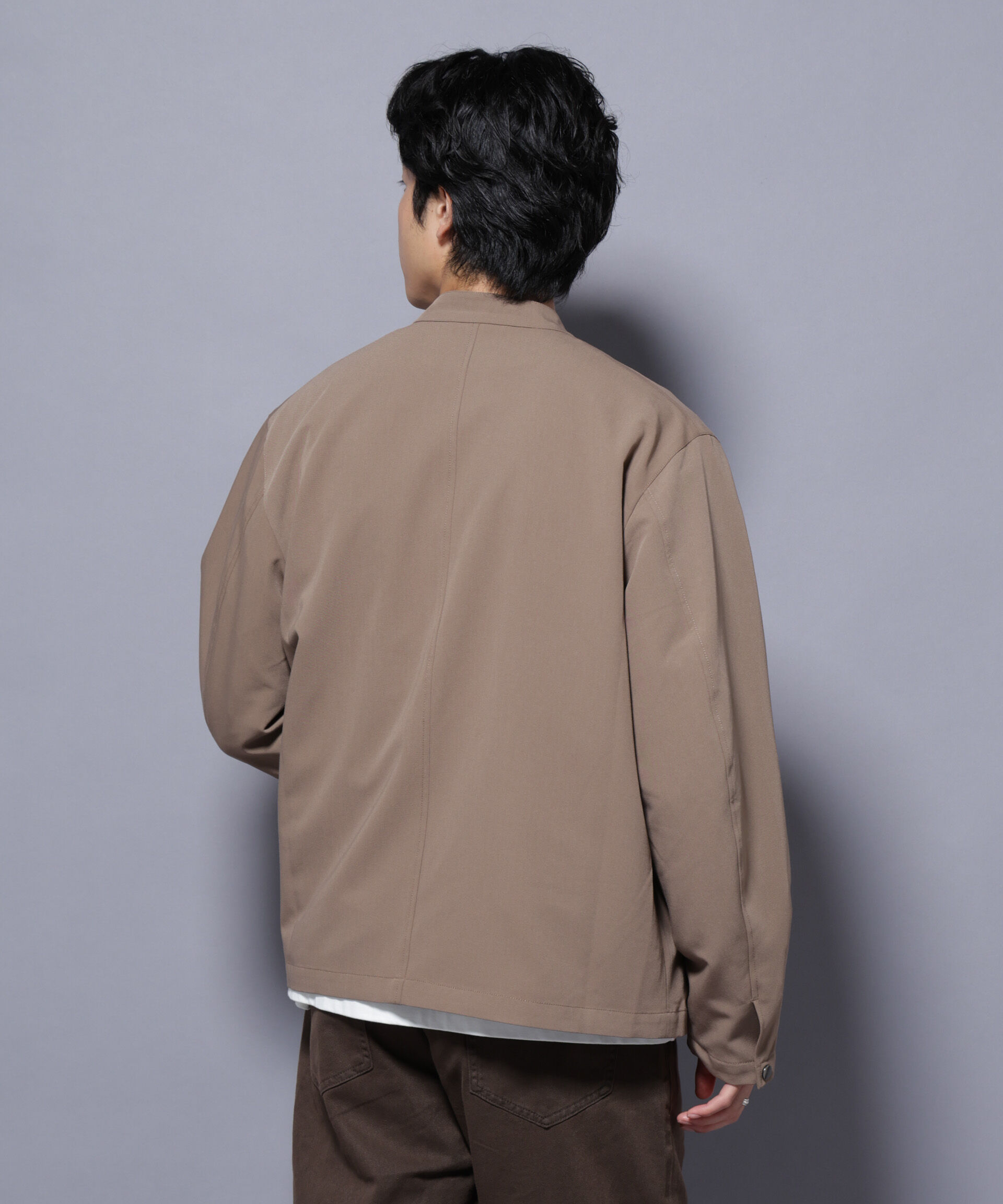 nano･universe「TR シングルライダースブルゾン」|ブルゾン・スタジャン|