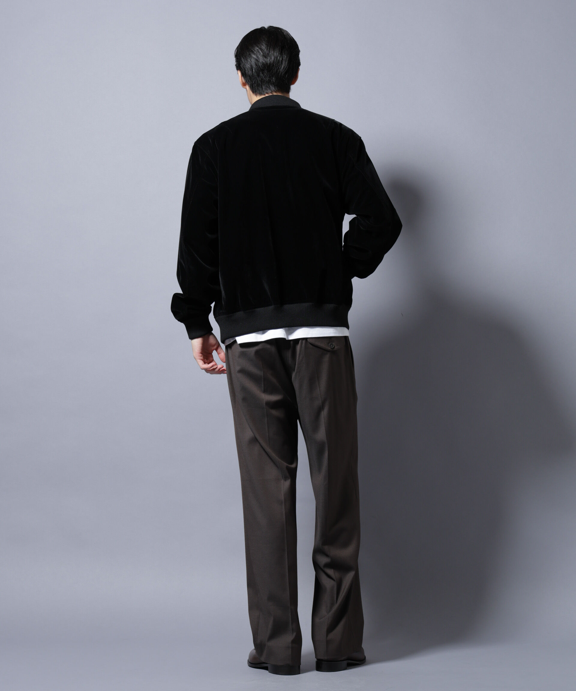 nano･universe「ベロア MA-1」|ブルゾン・スタジャン|