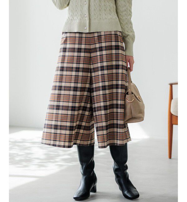 組曲「【WEB限定】ウールライクストレッチ フレアパンツ」|その他|ベージュ系3