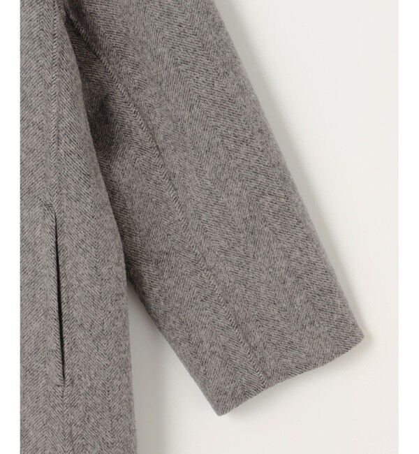 自由区「ウールリバーロング コート」|ノーカラーコート|