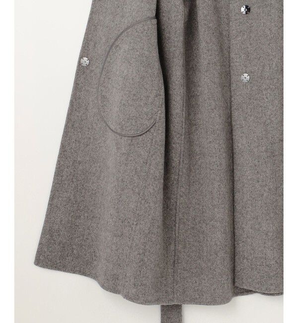 自由区「ウールリバーロング コート」|ノーカラーコート|