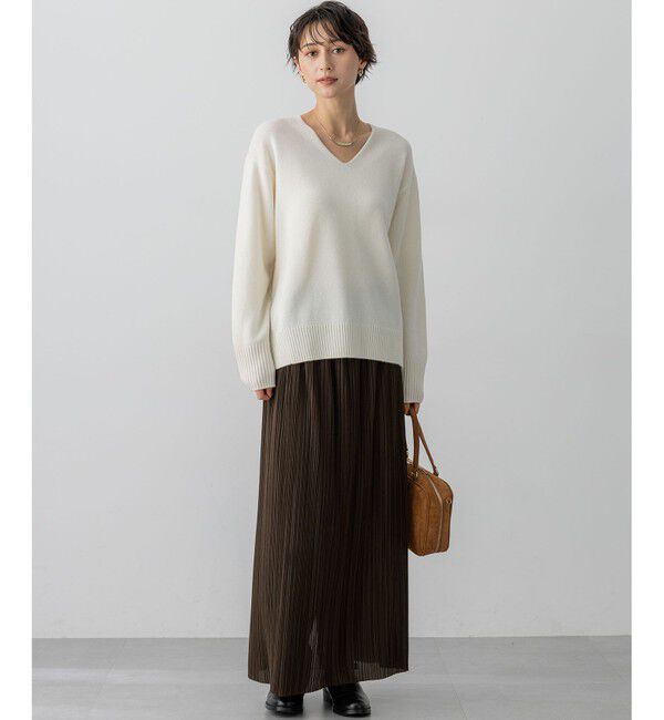 23区「【見上愛さんコラボカラー/VERY・GISELe掲載】カシミヤブレンド Vネック ニット」|ニット・セーター|