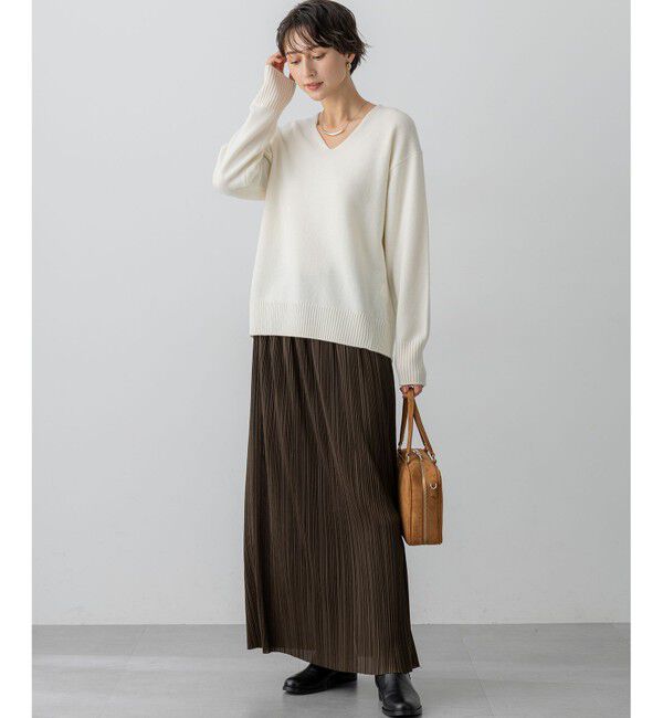 23区「【見上愛さんコラボカラー/VERY・GISELe掲載】カシミヤブレンド Vネック ニット」|ニット・セーター|