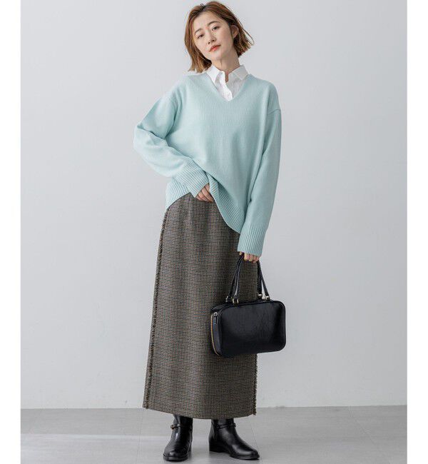 23区「【見上愛さんコラボカラー/VERY・GISELe掲載】カシミヤブレンド Vネック ニット」|ニット・セーター|