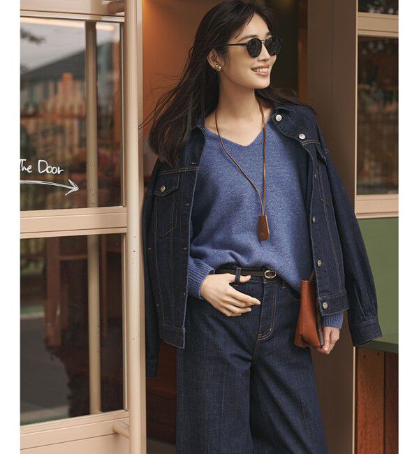 23区「【見上愛さんコラボカラー/VERY・GISELe掲載】カシミヤブレンド Vネック ニット」|ニット・セーター|