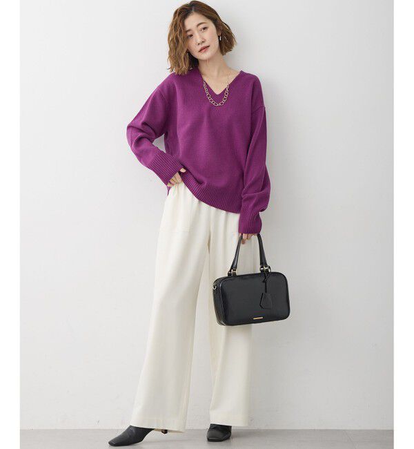 23区「【見上愛さんコラボカラー/VERY・GISELe掲載】カシミヤブレンド Vネック ニット」|ニット・セーター|