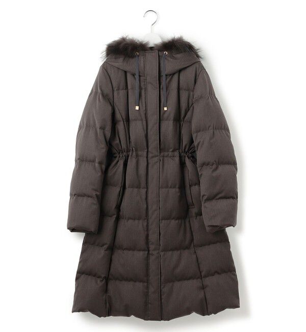 23区「【撥水加工】ブライトウール ロングダウンコート」|ダウン|