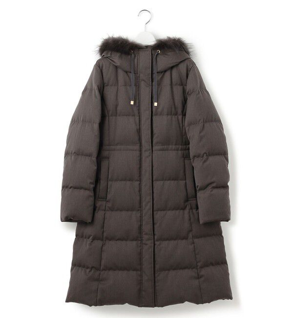 23区「【撥水加工】ブライトウール ロングダウンコート」|ダウン|