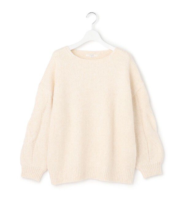 23区「【SLOW/一部店舗限定】ケーブル 袖デザイン ニット」|ニット・セーター|