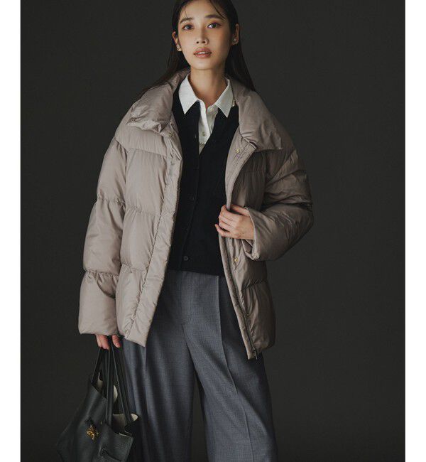 23区「【Oggi掲載】シレータフタ ハイネック ショート ダウンコート」|ダウン|