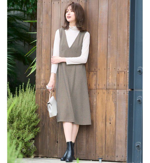 ANY SIS「【洗える】カットツイード ジャンパースカート」|ジャンパースカート|