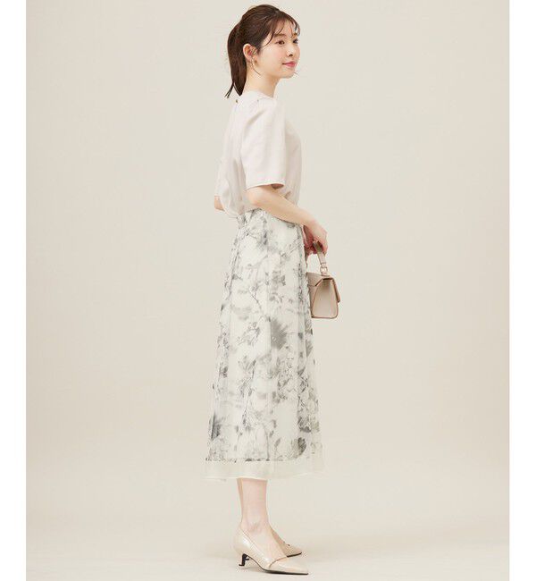 ANY SIS「【WEB・一部店舗限定】ハッチングフラワープリント スカート」|スカート|