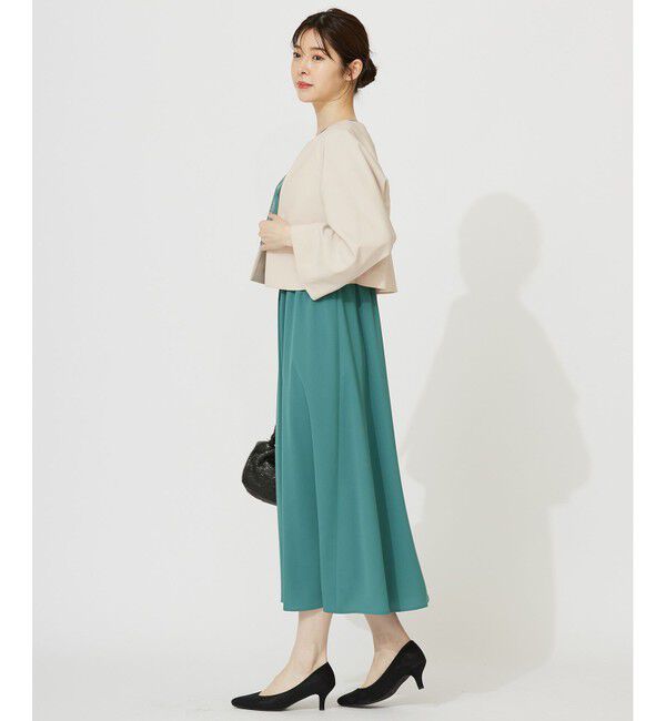 any SiS「【洗える】セレモニークロップド ジャケット」|ノーカラージャケット|