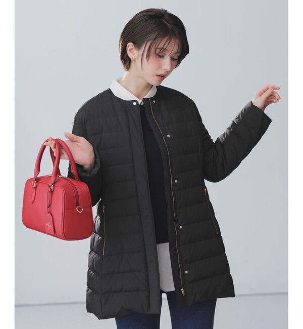 ANY SIS「【2WAY】ノーカラーミドル ダウン」|ダウン|