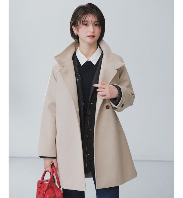 ANY SIS「【2WAY】ノーカラーミドル ダウン」|ダウン|