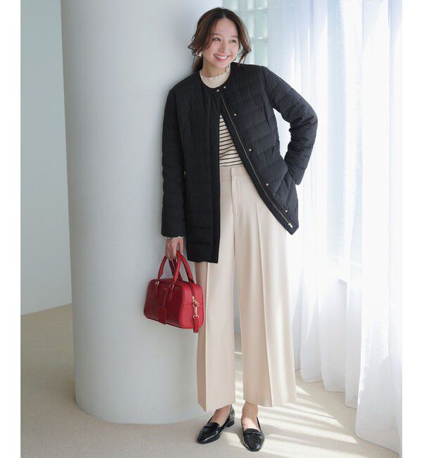 ANY SIS「【2WAY】ノーカラーミドル ダウン」|ダウン|