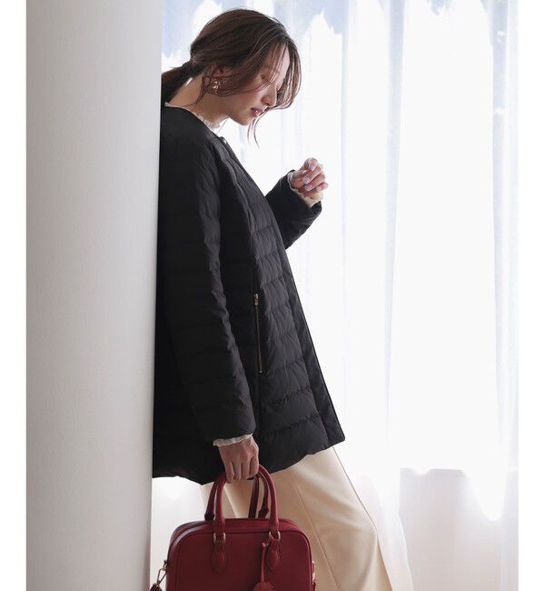 ANY SIS「【2WAY】ノーカラーミドル ダウン」|ダウン|